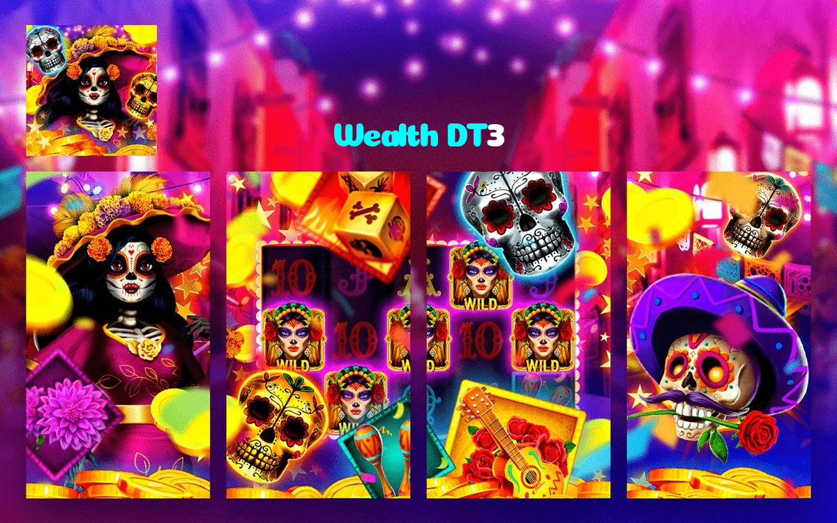 Wealth DT3 casino presented on mobile device in Pakistan with slots and live games